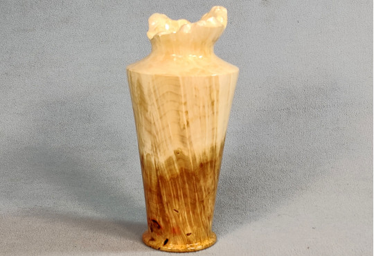 Handmade Wooden Vase / Maple Burl Wood